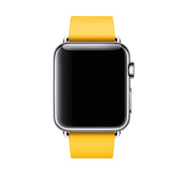 Кожаный ремешок Modern Buckle Leather для Apple Watch 42/44/45mm Silver/Spring yellow Кожаный ремешок Modern Buckle Leather для Apple Watch 42/44/45mm Silver/Spring yellow